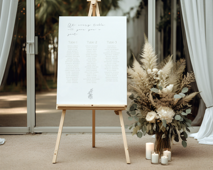 Flora Seating Sign
