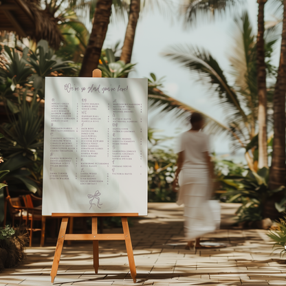 Handwritten Seating Sign
