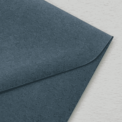 Cinder charcoal blue envelope for custom wedding invitations printed invitation suites and stationery