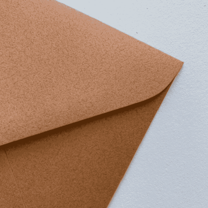 Cinnamon envelope for handmade wedding invitations and stationery perfect for invitation suites