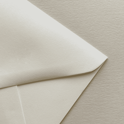 Cream wedding invitation envelope suited to printed invitations and Melbourne wedding stationery
