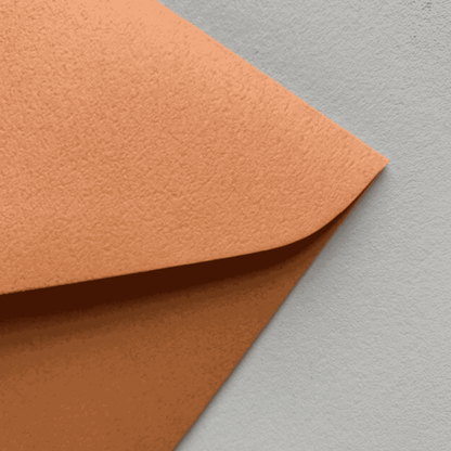 Terracotta envelope for custom wedding invitations save the dates and printed invitation stationery