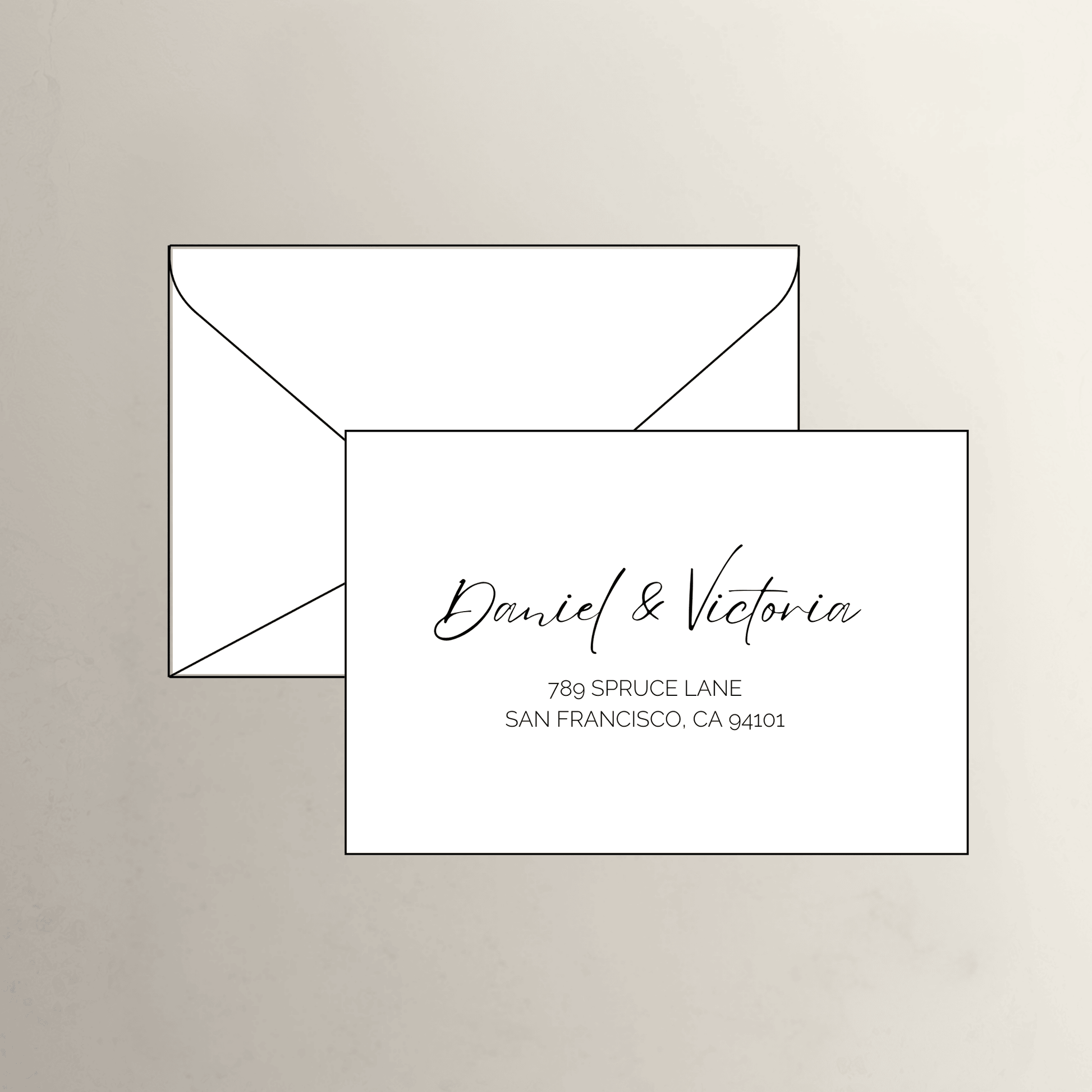 Classic white wedding invitation envelopes for custom stationery, printed invitation suites and save the date cards