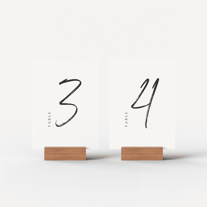 Set of wedding table numbers 3 and 4, ideal for reception décor and custom wedding stationery