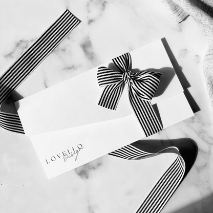 Elegant wedding stationery gift envelope with ribbon – perfect engagement gift or custom invitation accessory.