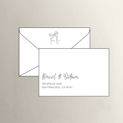 White handwritten printed envelopes for beautiful wedding invitations and suites, perfect for wedding stationery