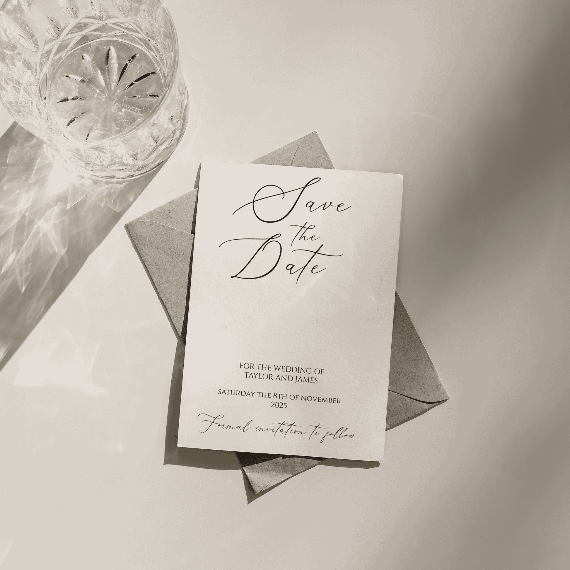 Handmade save the date cards, custom made wedding invitations and wedding stationery Australia for your dream wedding