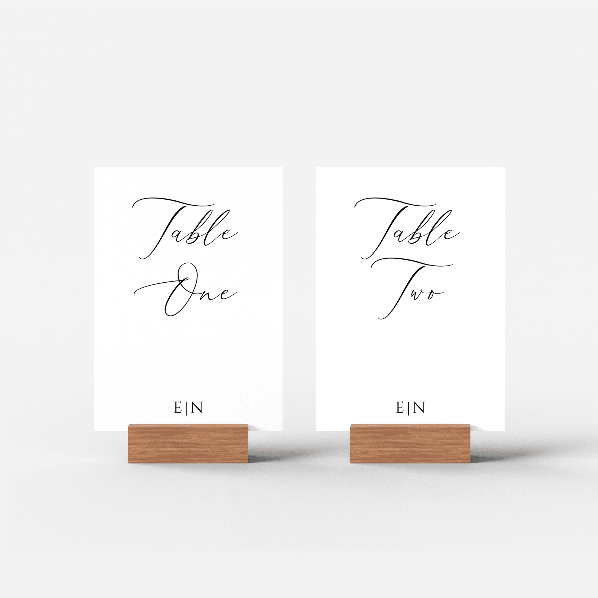 Wedding table numbers set for reception styling, part of custom wedding stationery and table decorations