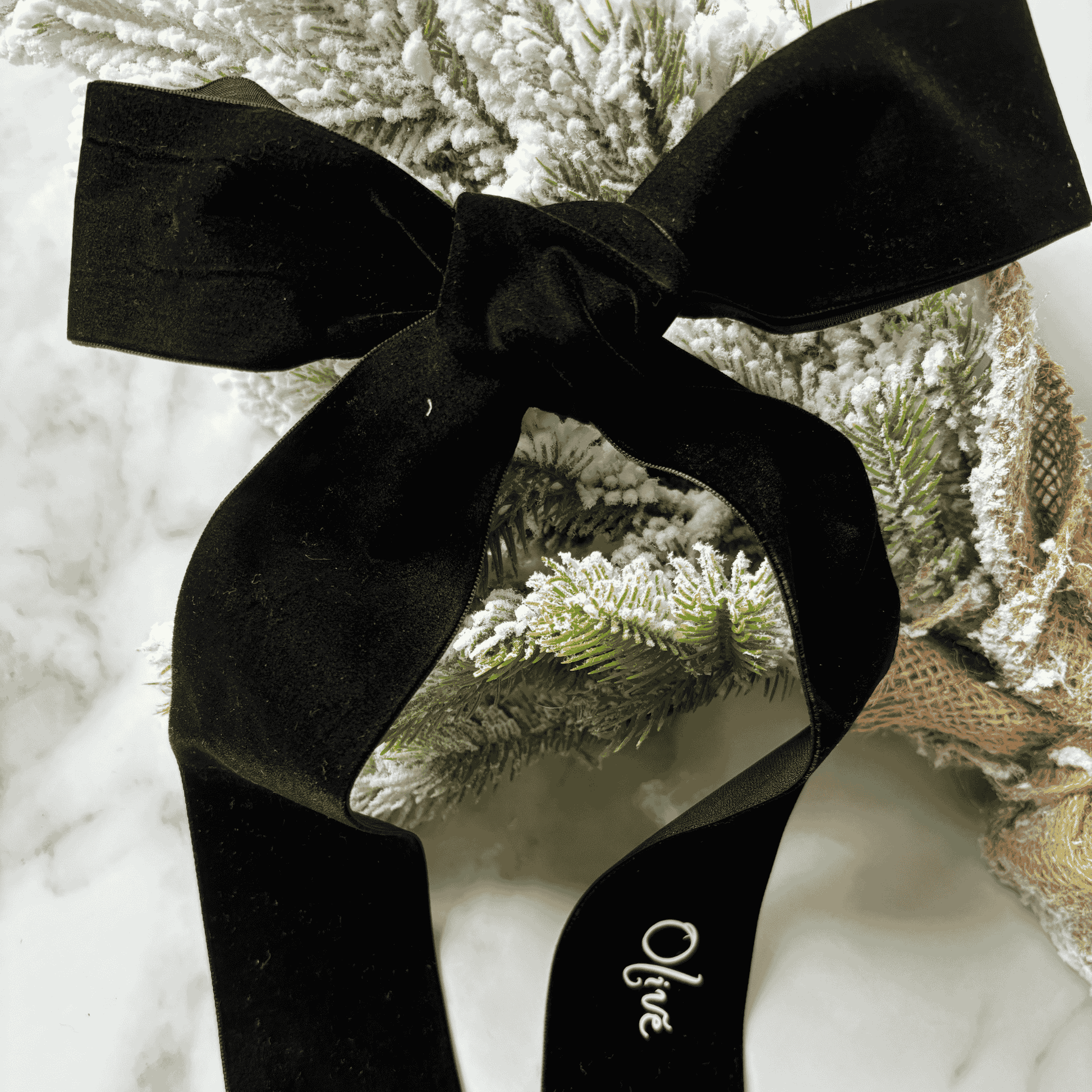 Personalised black ribbon for custom wedding invitations, wedding invitation suites and beautiful wedding stationery
