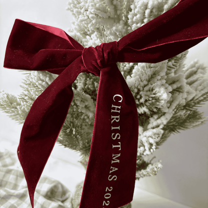 Velvet Bow Christmas Tree Ornament