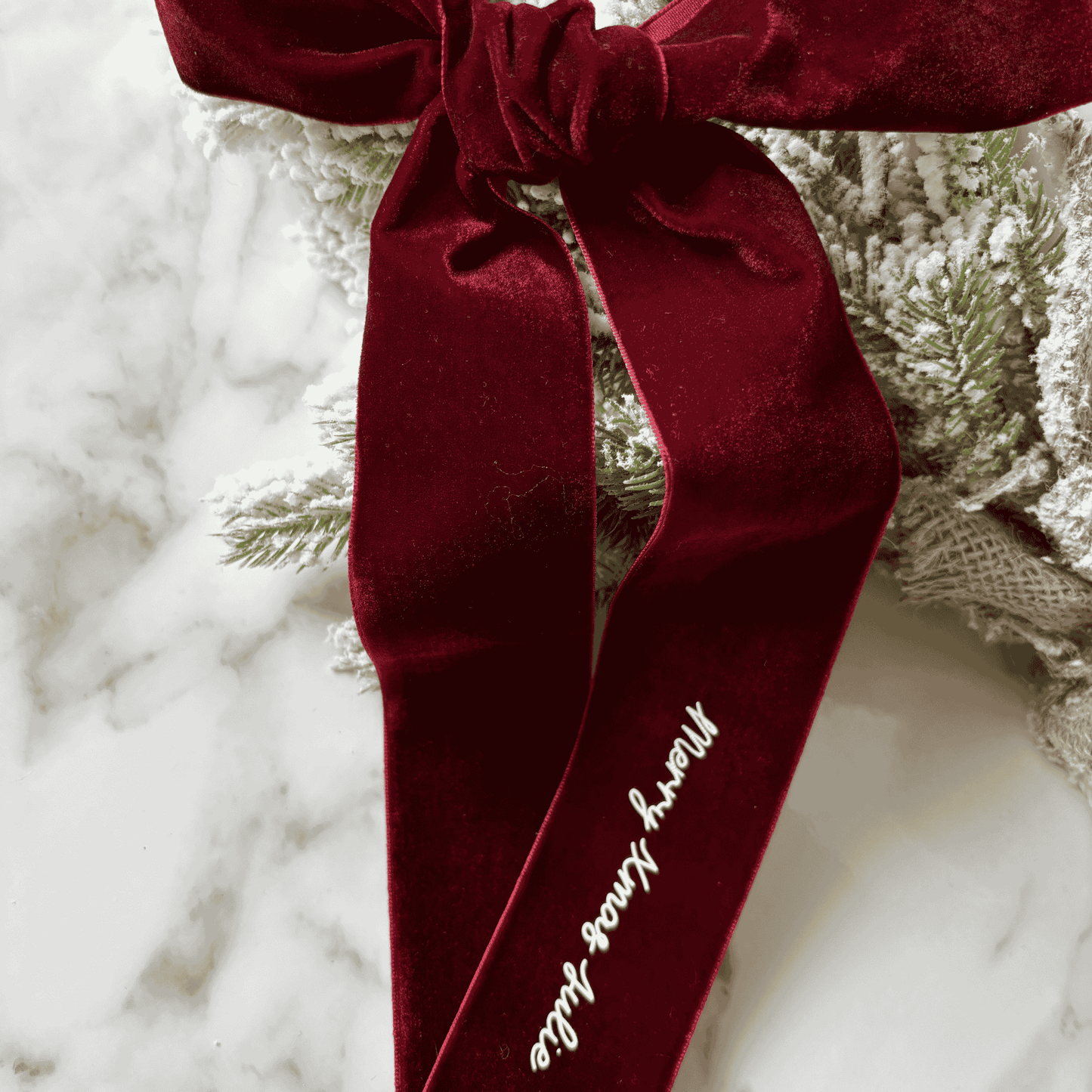 Velvet Bow Christmas Tree Ornament