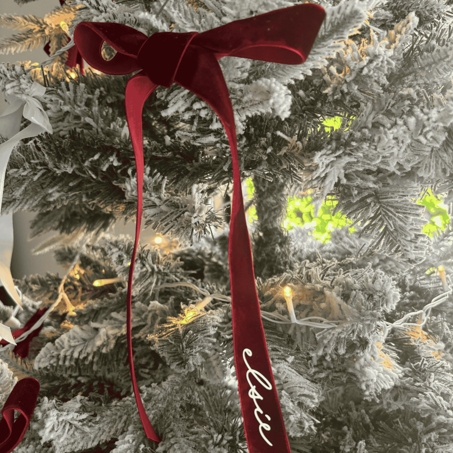 Velvet Bow Christmas Tree Ornament