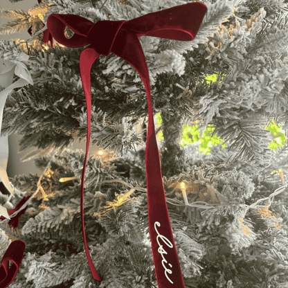 Velvet Bow Christmas Tree Ornament