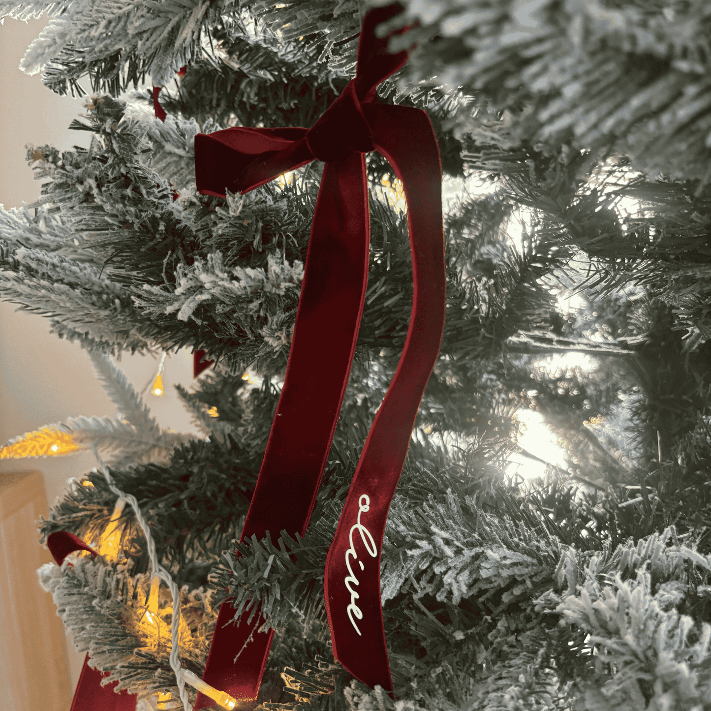 Velvet Bow Christmas Tree Ornament