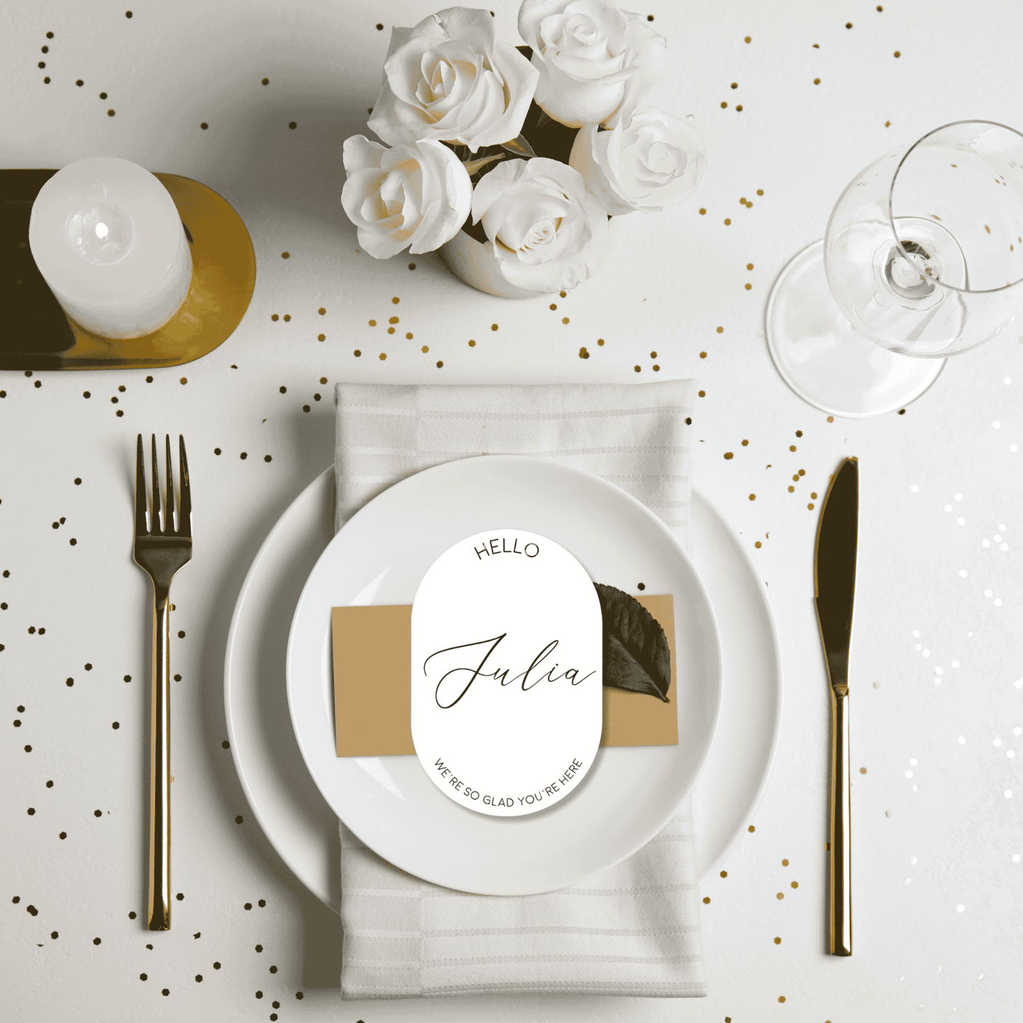 Romance wedding place settings with personalised placement cards, perfect for Melbourne wedding table settings and stationery